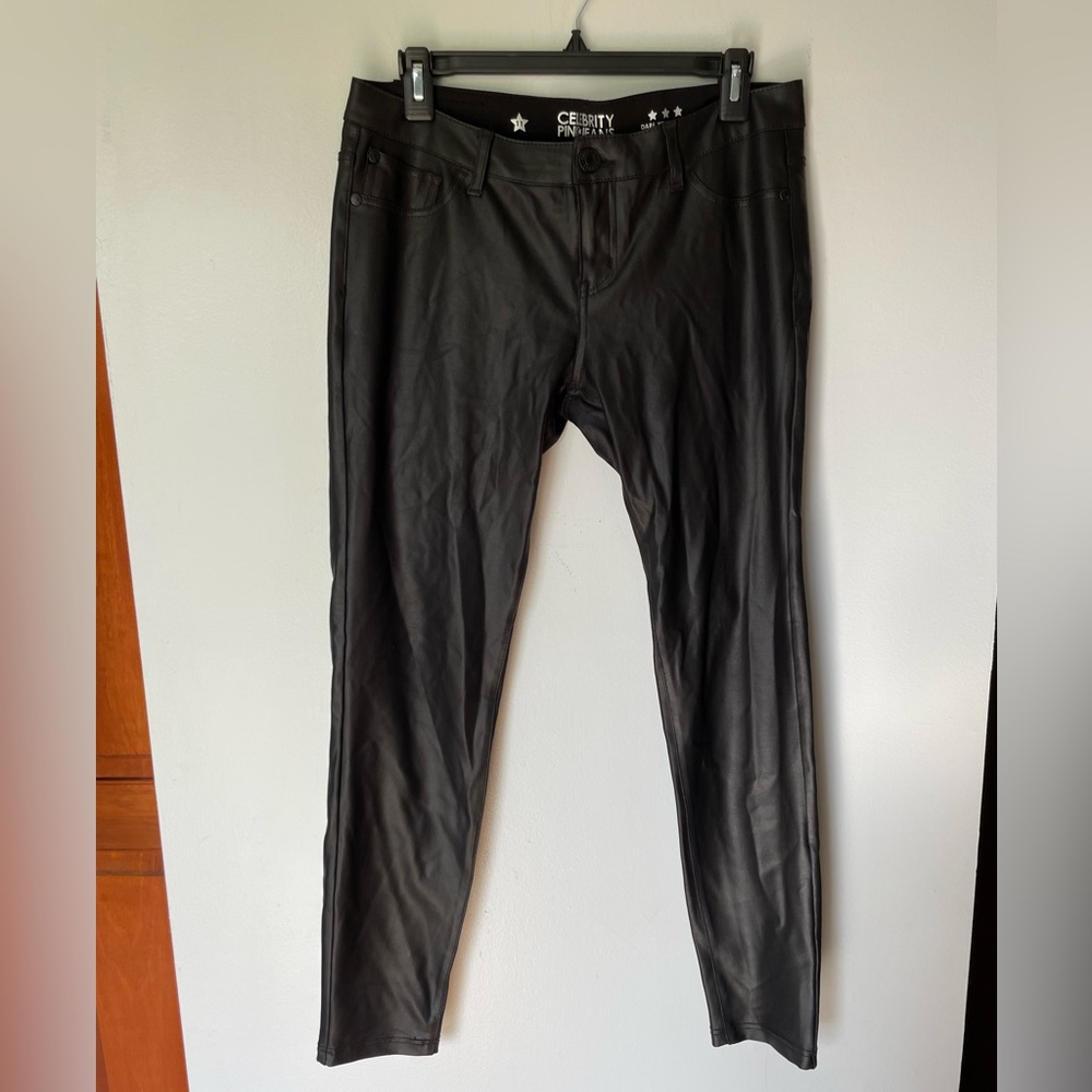 Celebrity Pink Jeans, Shiny Black, Size 11
